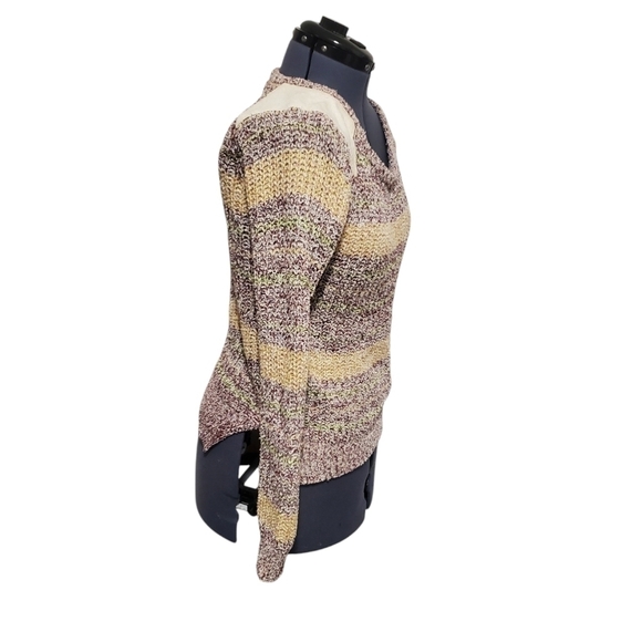 Scotch and Soda Womens Striped Knit Raglan Sleeve Sweater -Multi Color Size 2 - Picture 3 of 7